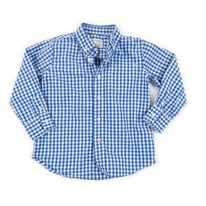 CREWCUTS by J. Crew Secret Wash blue gingham button down shirt toddler size 2